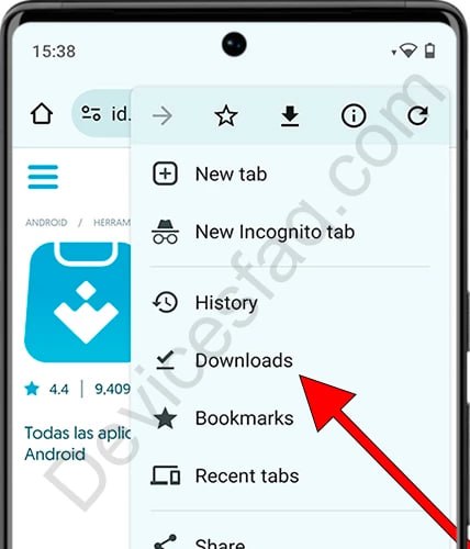 Android मा डाउनलोड खोल्नुहोस्